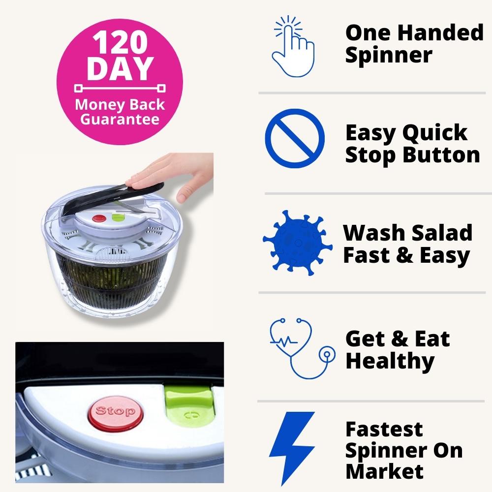 SaladStream™  Vegetable & Salad Spinner & Drier
