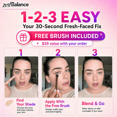 Zest Peach Perfect Under-Eye Corrector (+FREE Brush)