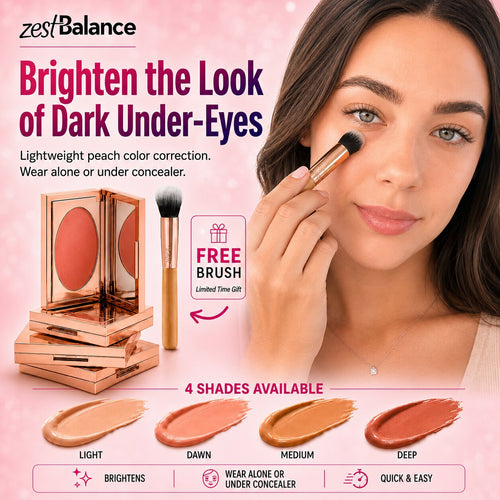 Zest Peach Perfect Under-Eye Corrector (+FREE Brush)